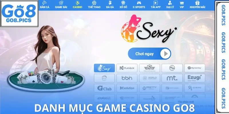 Danh sách các tựa game đáng chơi nhất tại Casino GO8