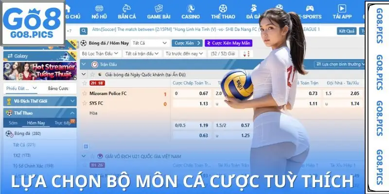 Ba bộ môn không thể bỏ lỡ tại thể thao GO8